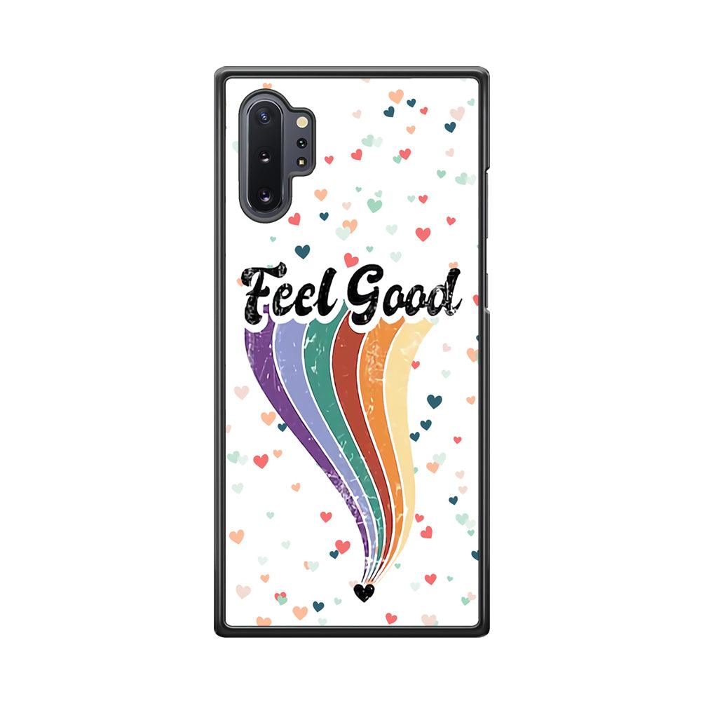 Love Feel Good Samsung Galaxy Note 10 Plus Case-Rubber Black (2D Case)-Oxvistore
