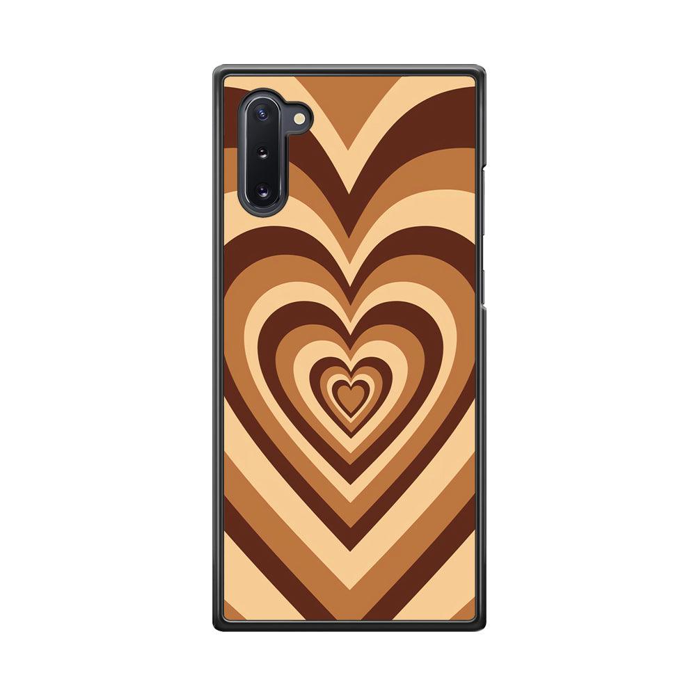 Love Wave Brown Samsung Galaxy Note 10 Case-Rubber Black (2D Case)-Oxvistore