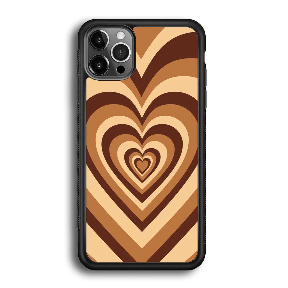Love Wave Brown iPhone 12 Pro Max Case-Rubber Black (2D Case)-Oxvistore