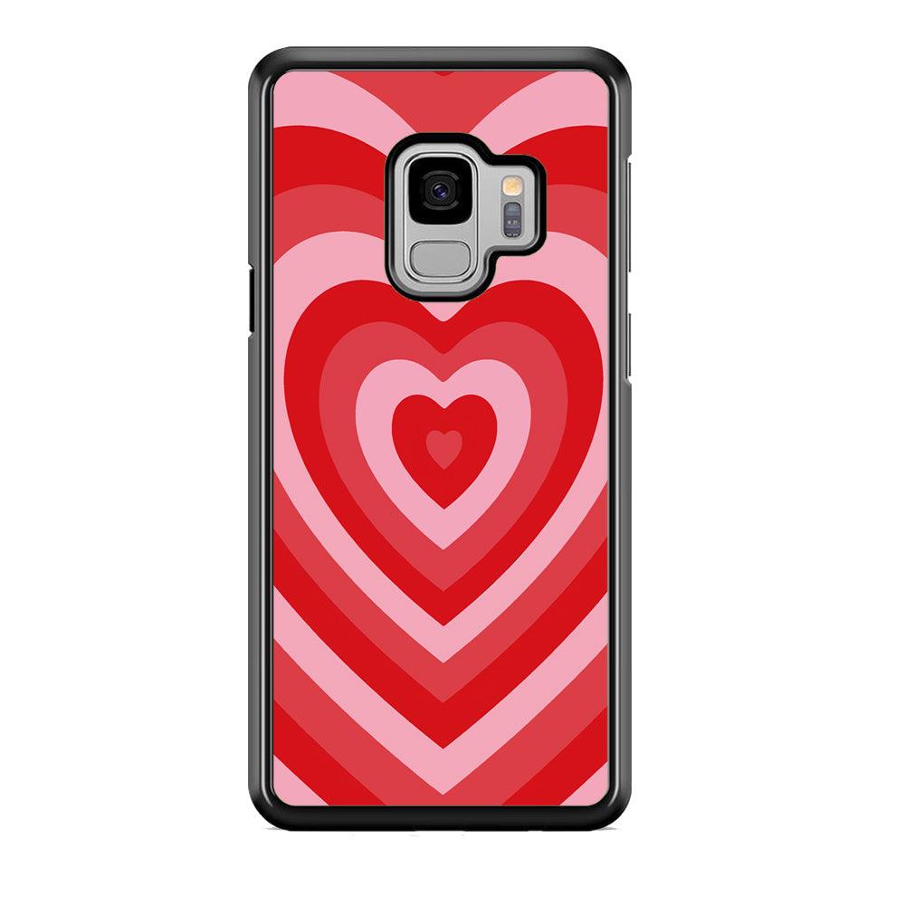Love Wave Red Samsung Galaxy S9 Case-Rubber Black (2D Case)-Oxvistore