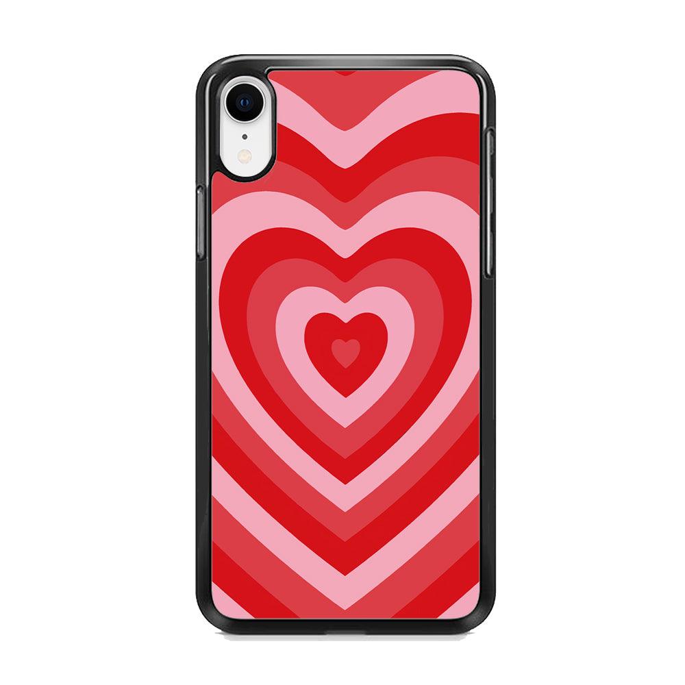 Love Wave Red iPhone XR Case-Rubber Black (2D Case)-Oxvistore