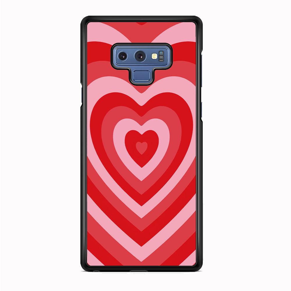 Love Wave Red Samsung Galaxy Note 9 Case-Rubber Black (2D Case)-Oxvistore