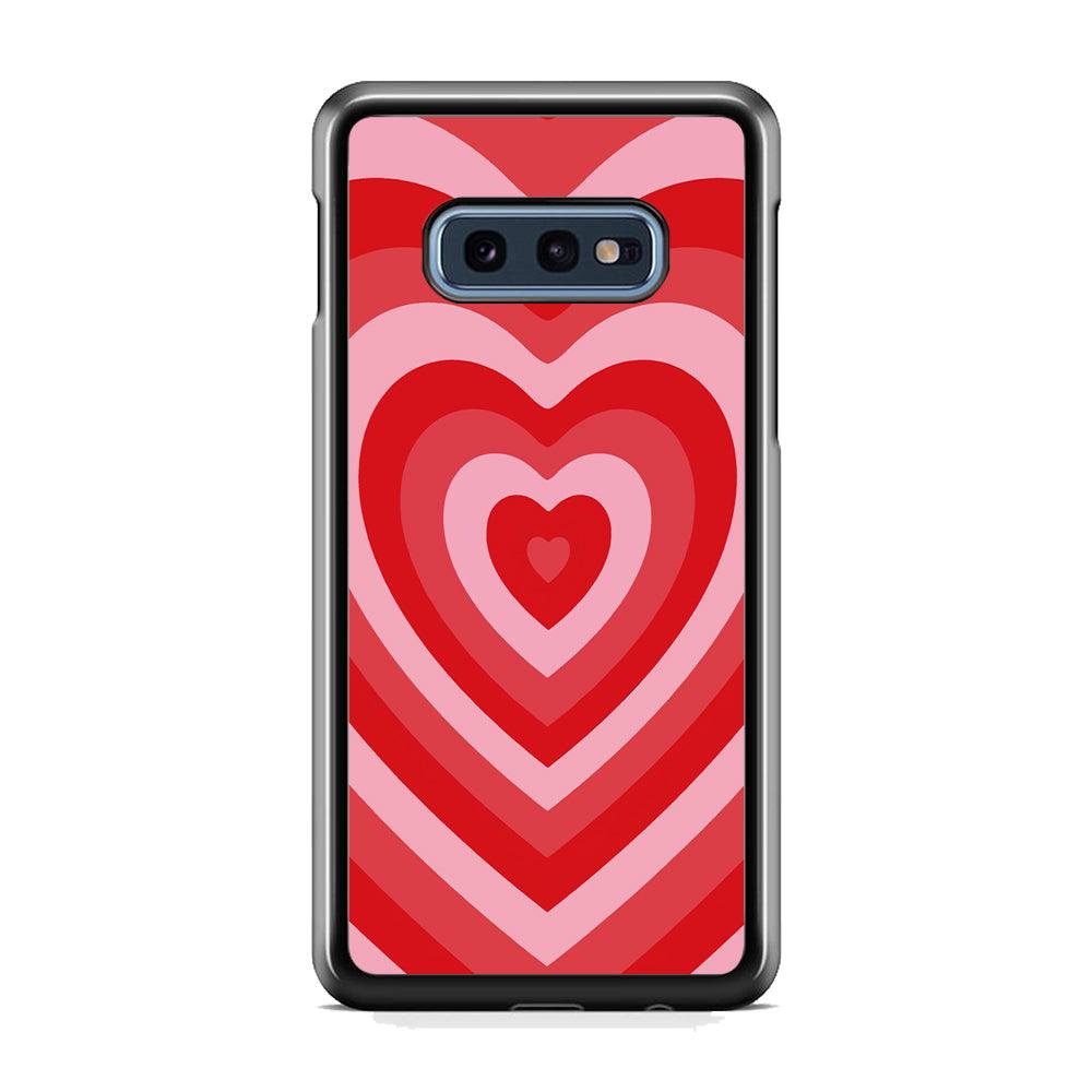 Love Wave Red Samsung Galaxy S10E Case-Rubber Black (2D Case)-Oxvistore