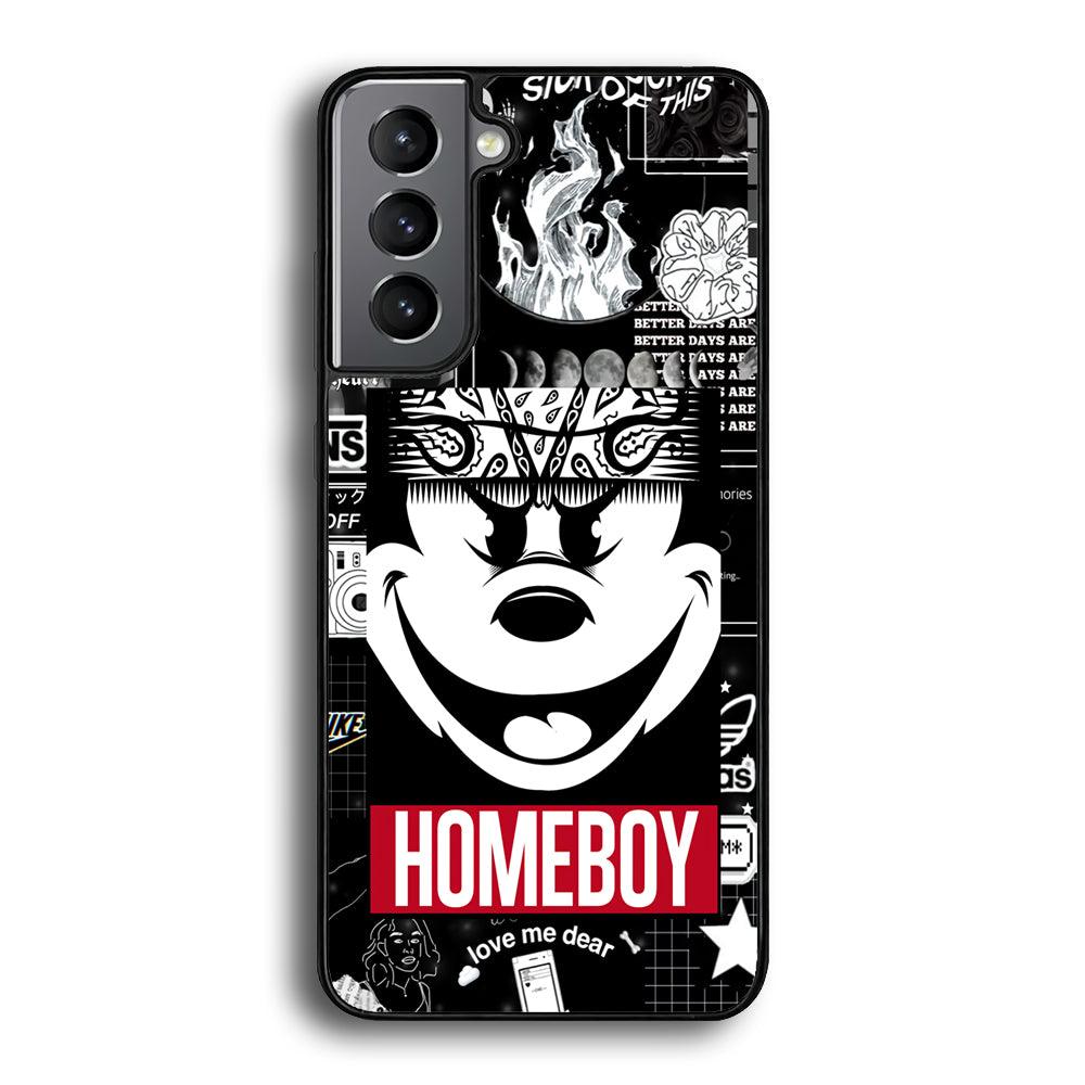 Lovely Homeboy Samsung Galaxy S22 Plus Case-Rubber White (2D Case)-Oxvistore