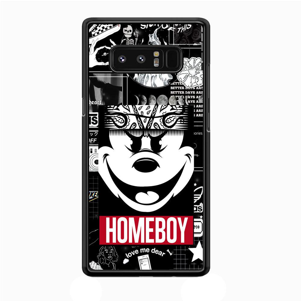 Lovely Homeboy Samsung Galaxy Note 8 Case-Rubber Black (2D Case)-Oxvistore
