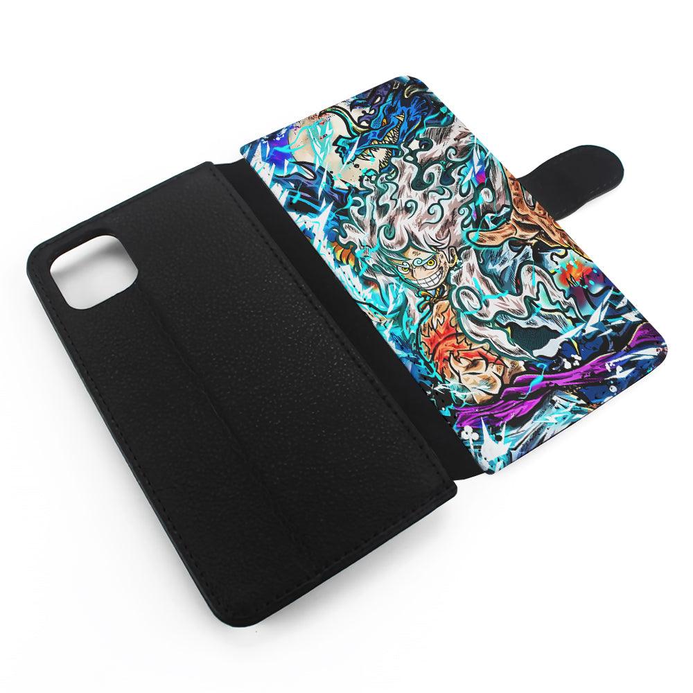 Luffy Gear 5 VS Kaido Flip Wallet Phone Case-Oxvistore