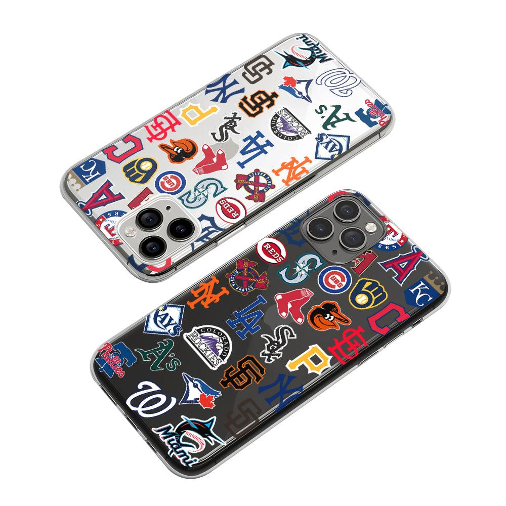 MLB All Team Logo on Board Clear Soft Case-Oxvistore