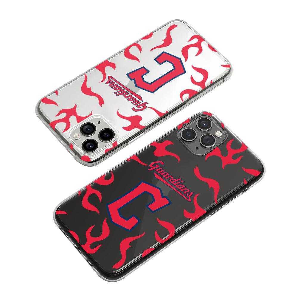 MLB Cleveland Guardians The Flying Fire Clear Soft Case-Oxvistore