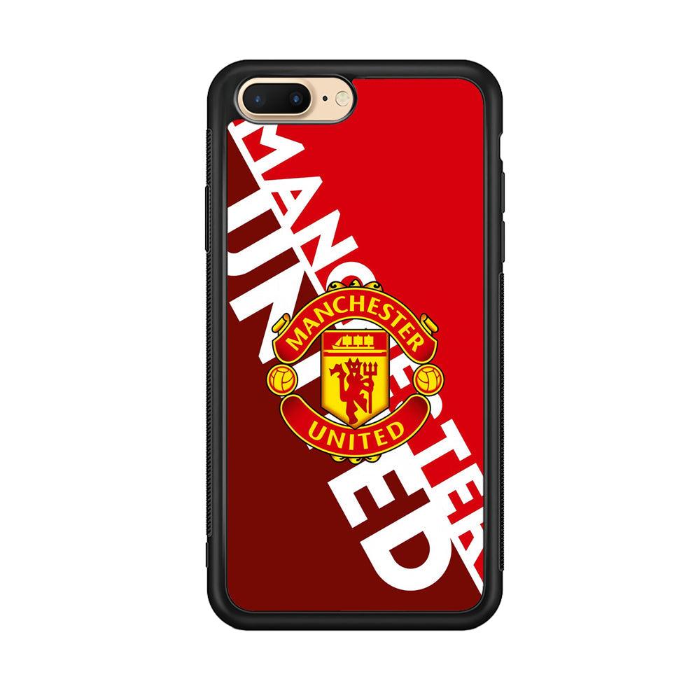 Manchester United Grip The Spirit iPhone 8 Plus Case-Rubber Black (2D Case)-Oxvistore
