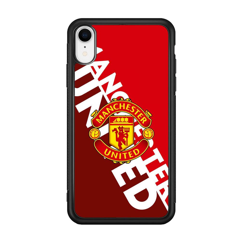 Manchester United Grip The Spirit iPhone XR Case-Rubber Black (2D Case)-Oxvistore