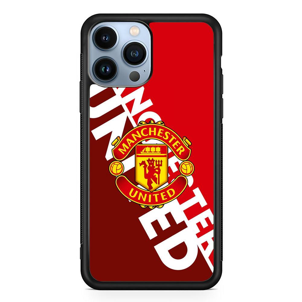 Manchester United Grip The Spirit iPhone 15 Pro Case-Rubber Black (2D Case)-Oxvistore