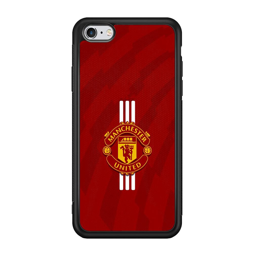 Manchester United Twister of The Devil iPhone 6 Plus | 6s Plus Case-Rubber Black (2D Case)-Oxvistore