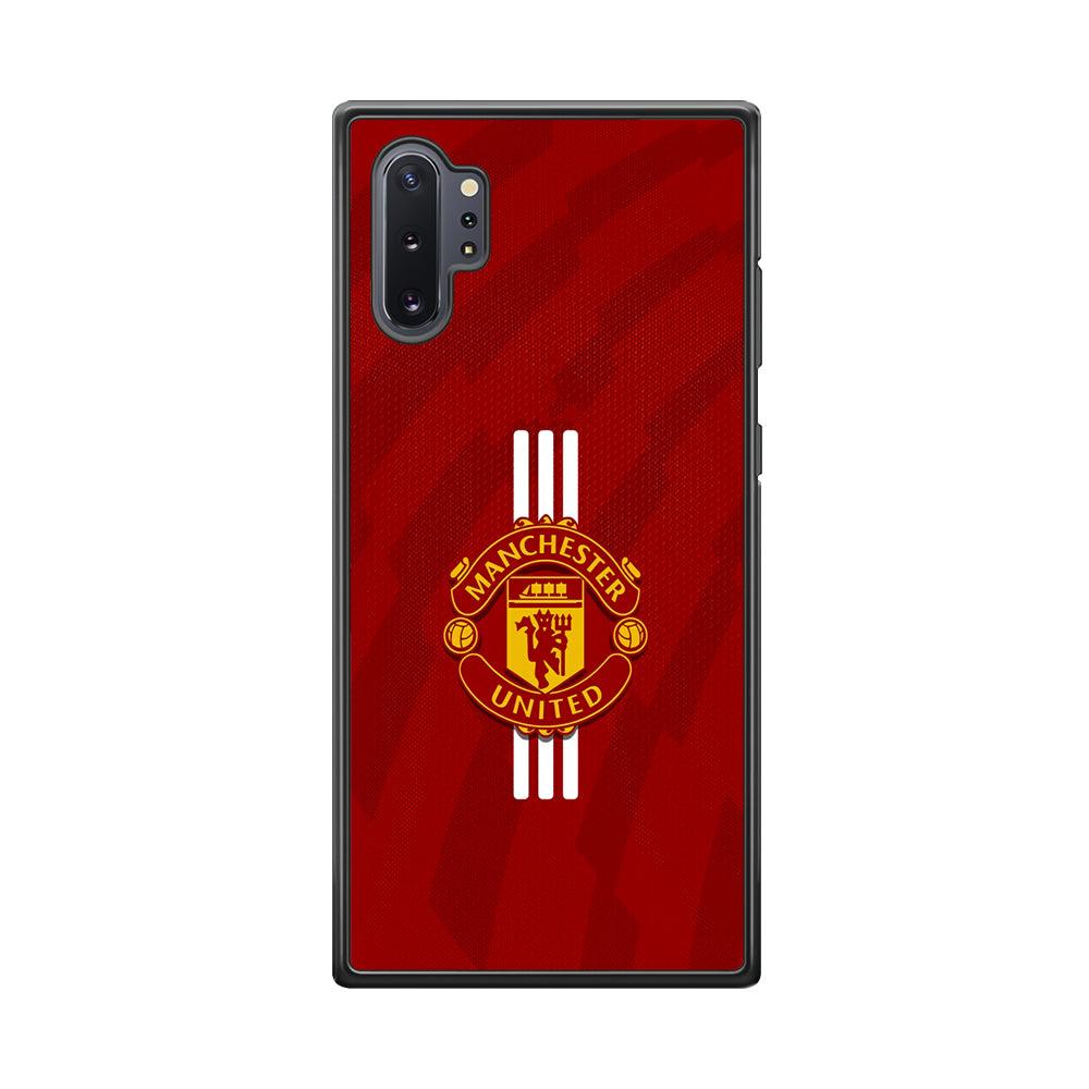 Manchester United Twister of The Devil Samsung Galaxy Note 10 Plus Case-Rubber Black (2D Case)-Oxvistore