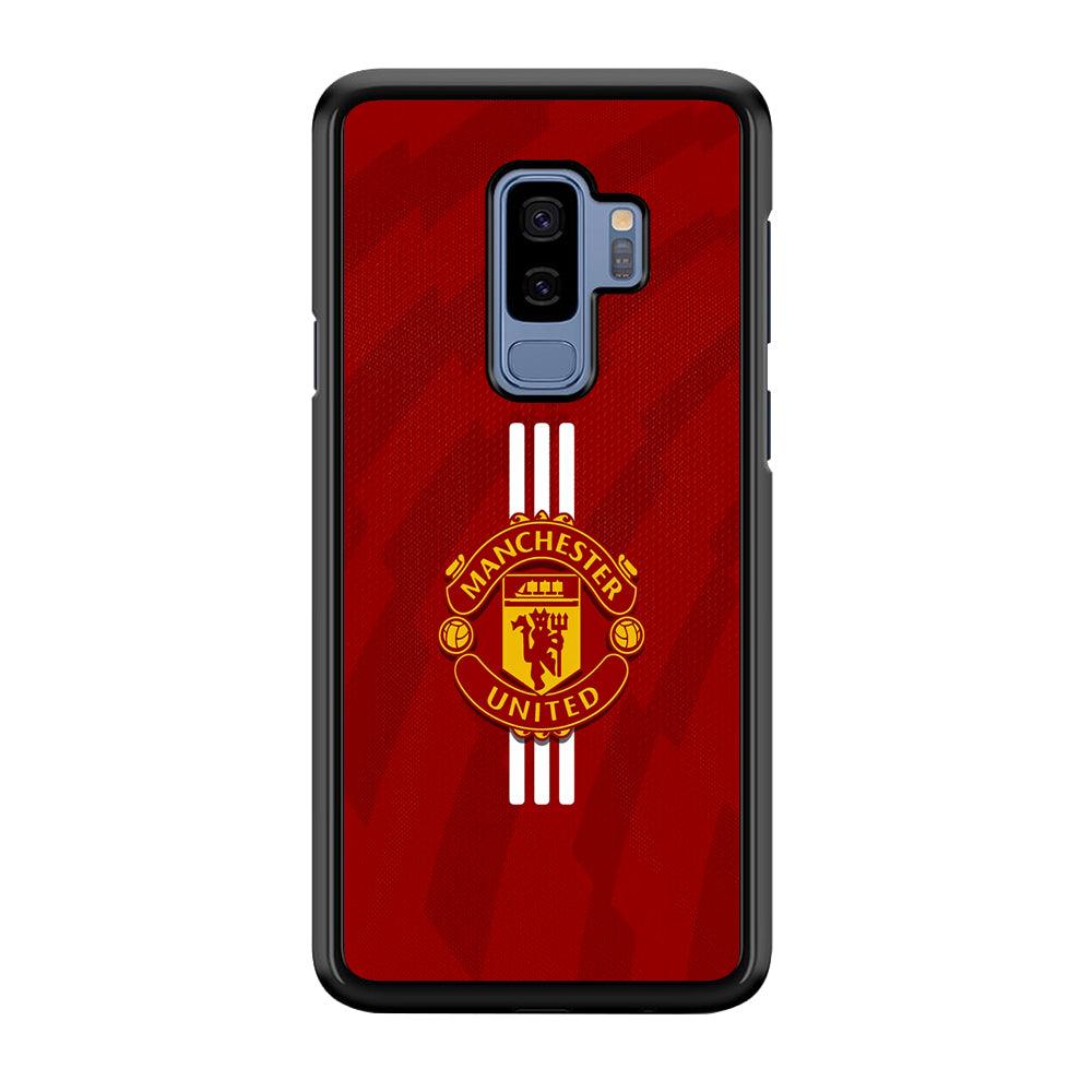 Manchester United Twister of The Devil Samsung Galaxy S9 Plus Case-Rubber Black (2D Case)-Oxvistore