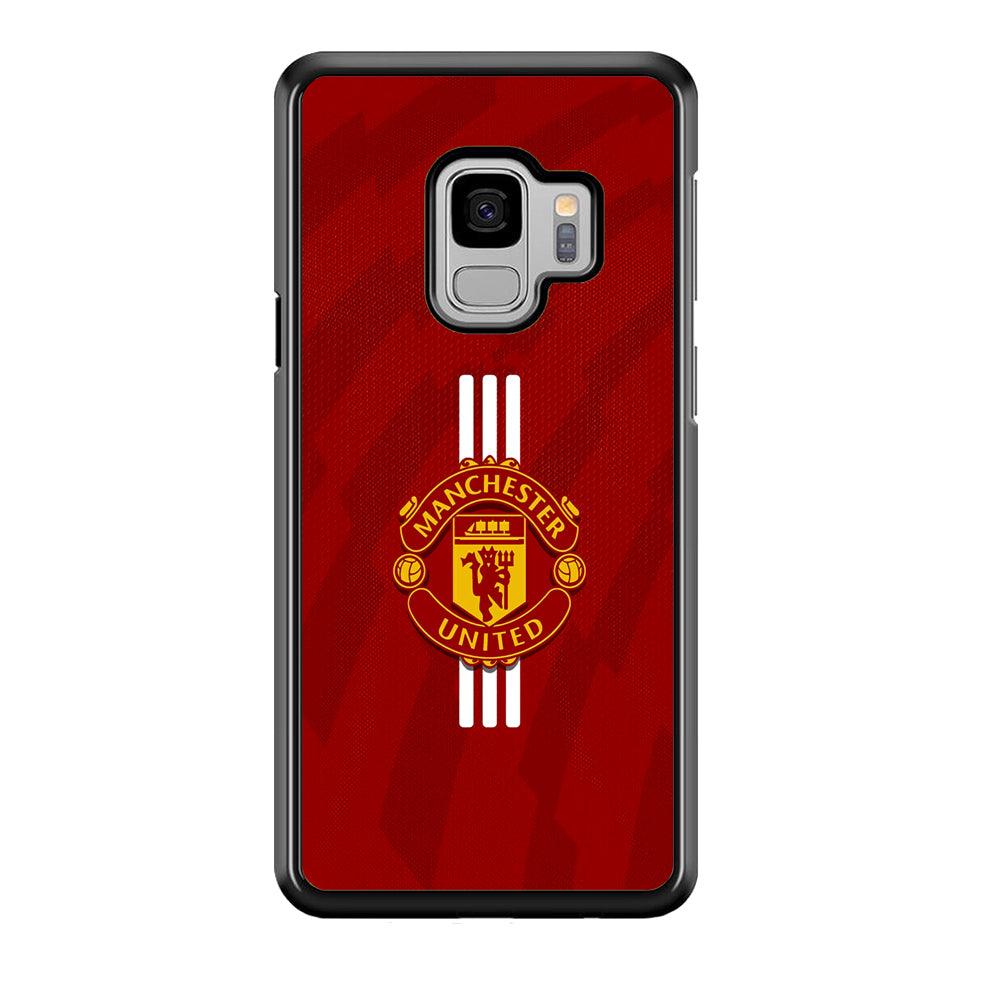 Manchester United Twister of The Devil Samsung Galaxy S9 Case-Rubber Black (2D Case)-Oxvistore