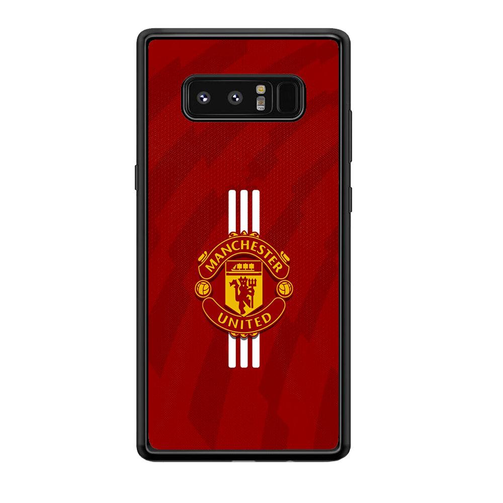 Manchester United Twister of The Devil Samsung Galaxy Note 8 Case-Rubber Black (2D Case)-Oxvistore