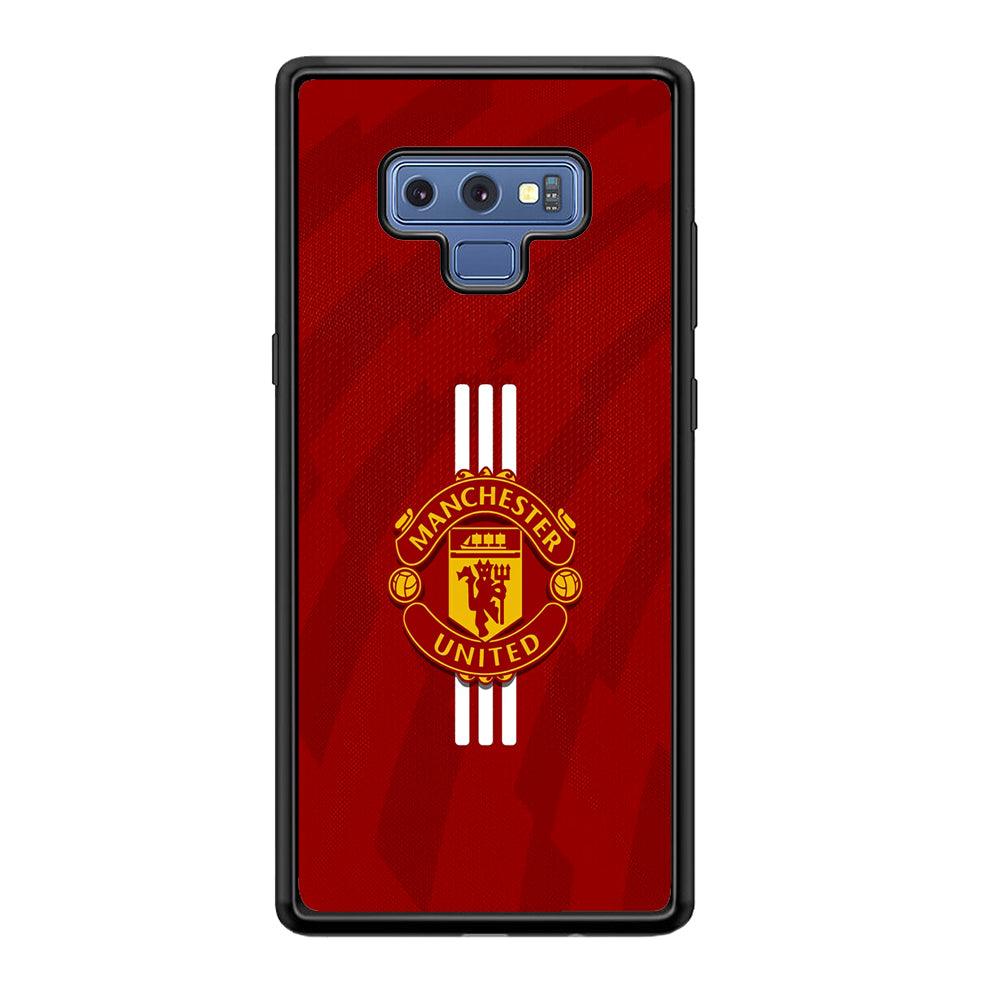 Manchester United Twister of The Devil Samsung Galaxy Note 9 Case-Rubber Black (2D Case)-Oxvistore