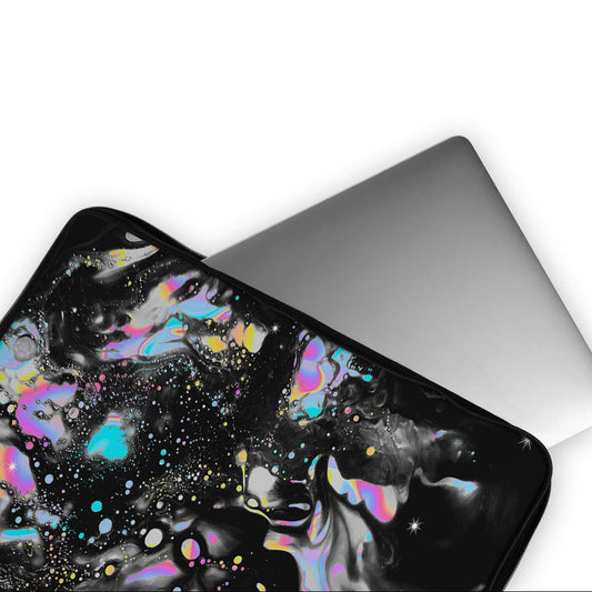 Marble Liquid Black Paint Laptop Sleeve Protective Cover-Oxvistore