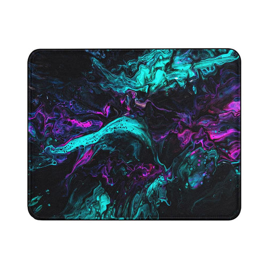 Marble Liquid Purple Turquoise Mouse Pads | Custom Mouse Pad with Non-Slip Rubber Base