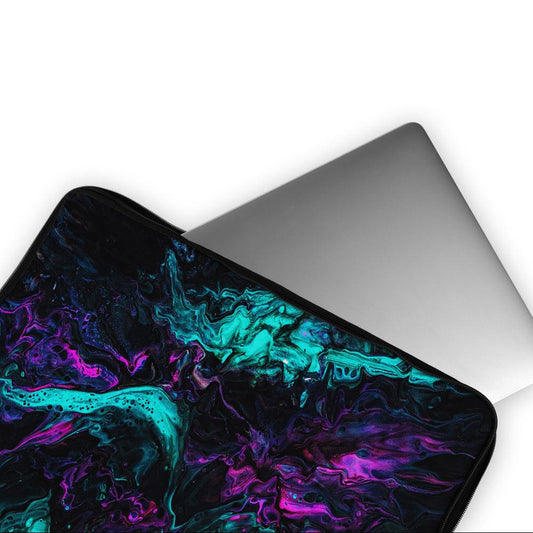 Marble Liquid Purple Turquoise Laptop Sleeve Protective Cover-Oxvistore