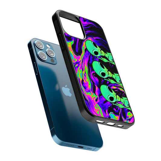 Marble Three Aliens 2D Rubber Phone Case-Oxvistore