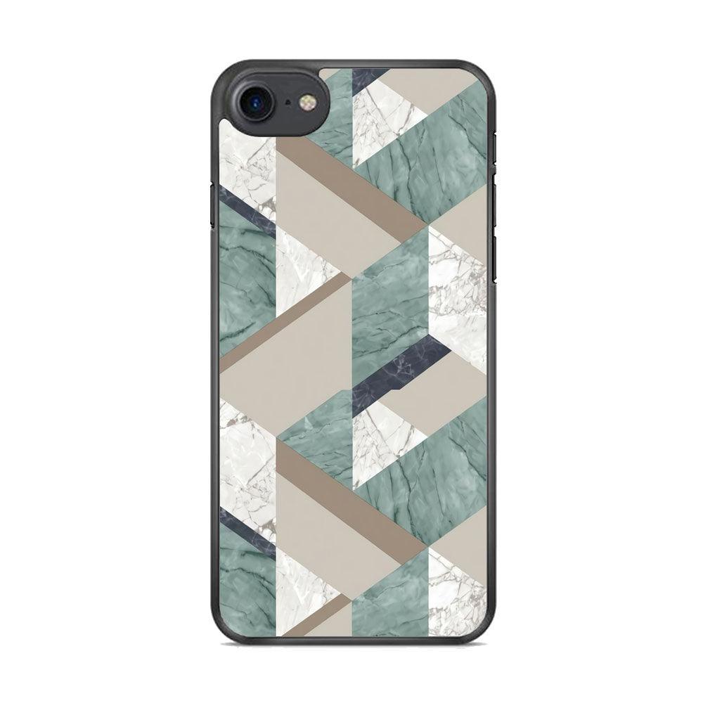 Marble Blend Form iPhone 7 Case-Rubber Black (2D Case)-Oxvistore