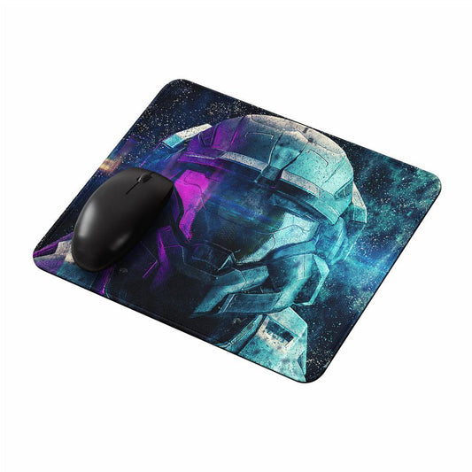 Master Chief in Galaxy Close Up Mouse Pads-Oxvistore