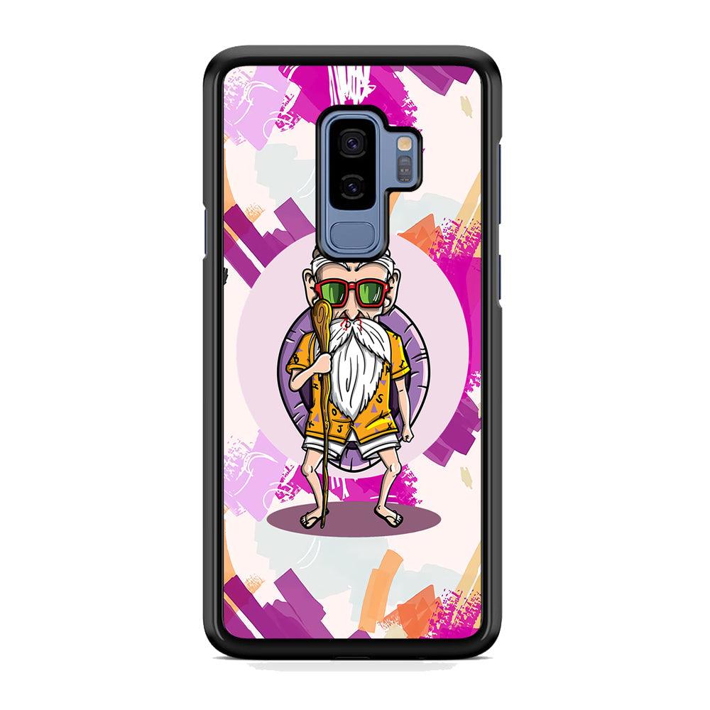 Master Roshi Old Purple Samsung Galaxy S9 Plus Case-Rubber Black (2D Case)-Oxvistore