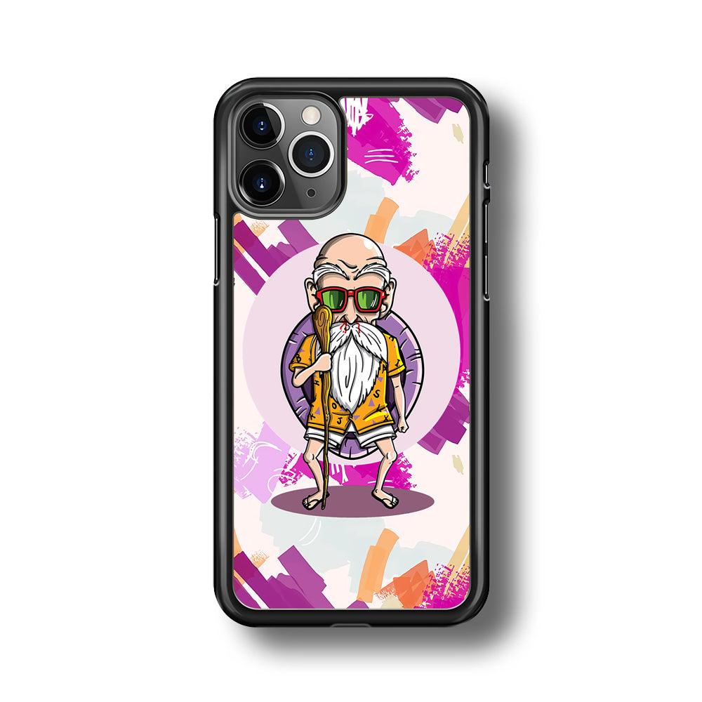 Master Roshi Old Purple iPhone 11 Pro Case-Rubber Black (2D Case)-Oxvistore