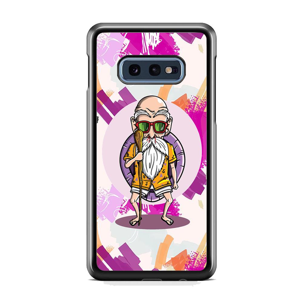 Master Roshi Old Purple Samsung Galaxy S10E Case-Rubber Black (2D Case)-Oxvistore
