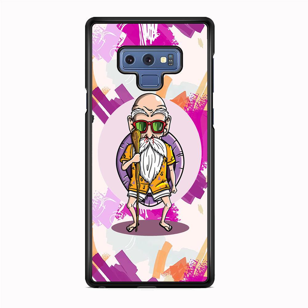 Master Roshi Old Purple Samsung Galaxy Note 9 Case-Rubber White (2D Case)-Oxvistore