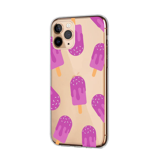 Melting Purple Berry Ice Cream Clear Soft Case-Oxvistore