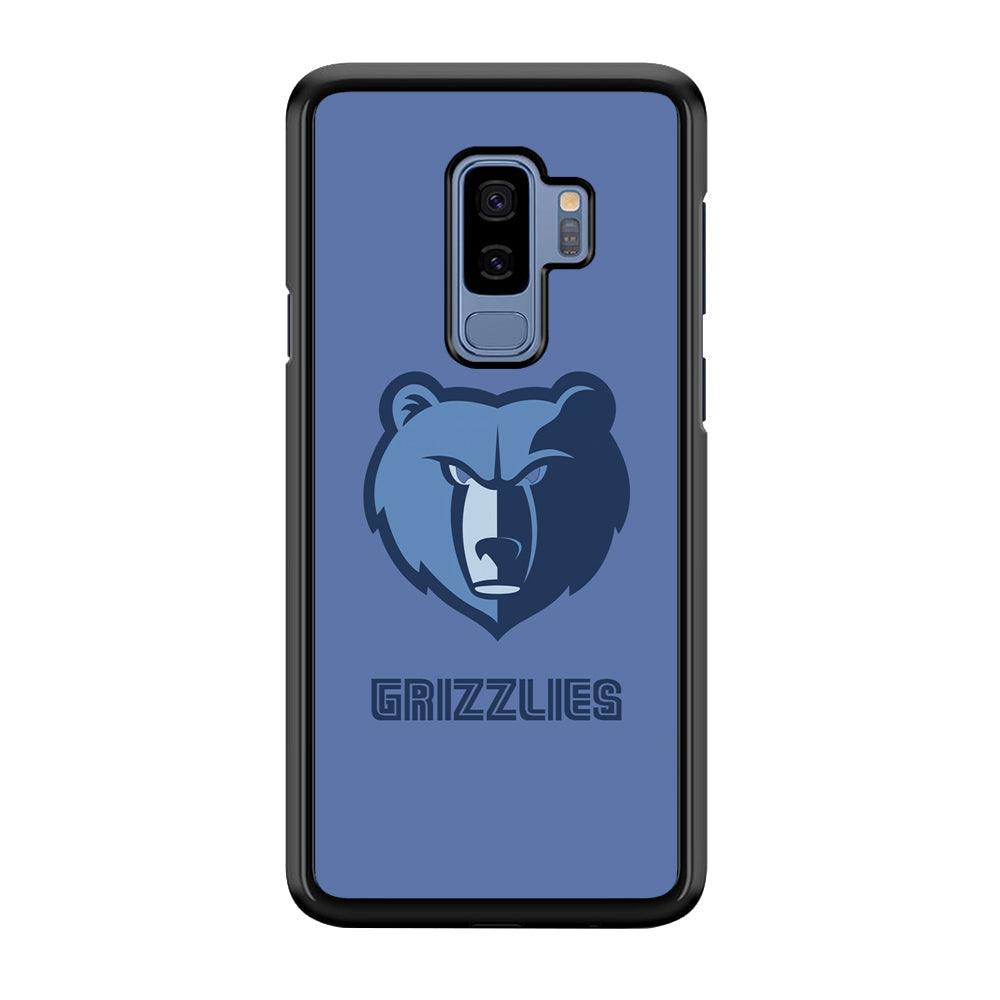 Memphis Grizzlies Bear Gaze Samsung Galaxy S9 Plus Case-Rubber Black (2D Case)-Oxvistore