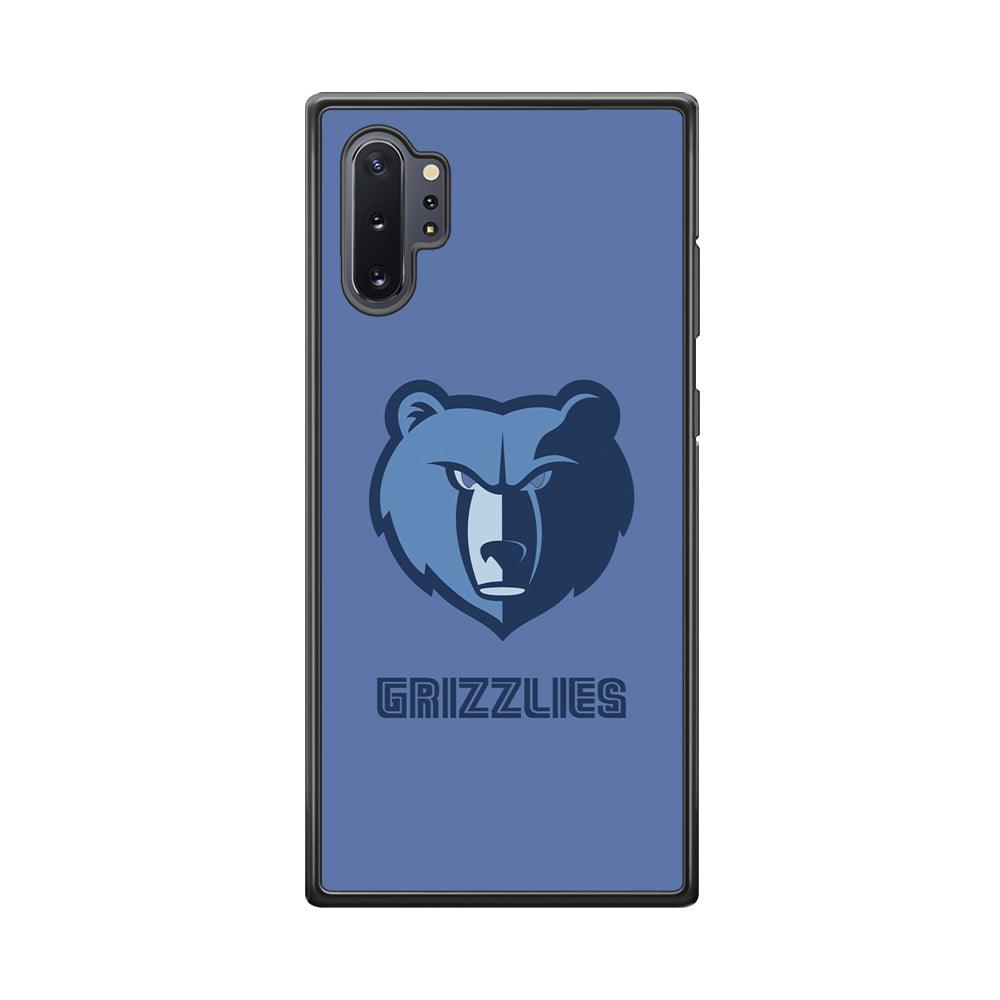 Memphis Grizzlies Bear Gaze Samsung Galaxy Note 10 Plus Case-Rubber Black (2D Case)-Oxvistore
