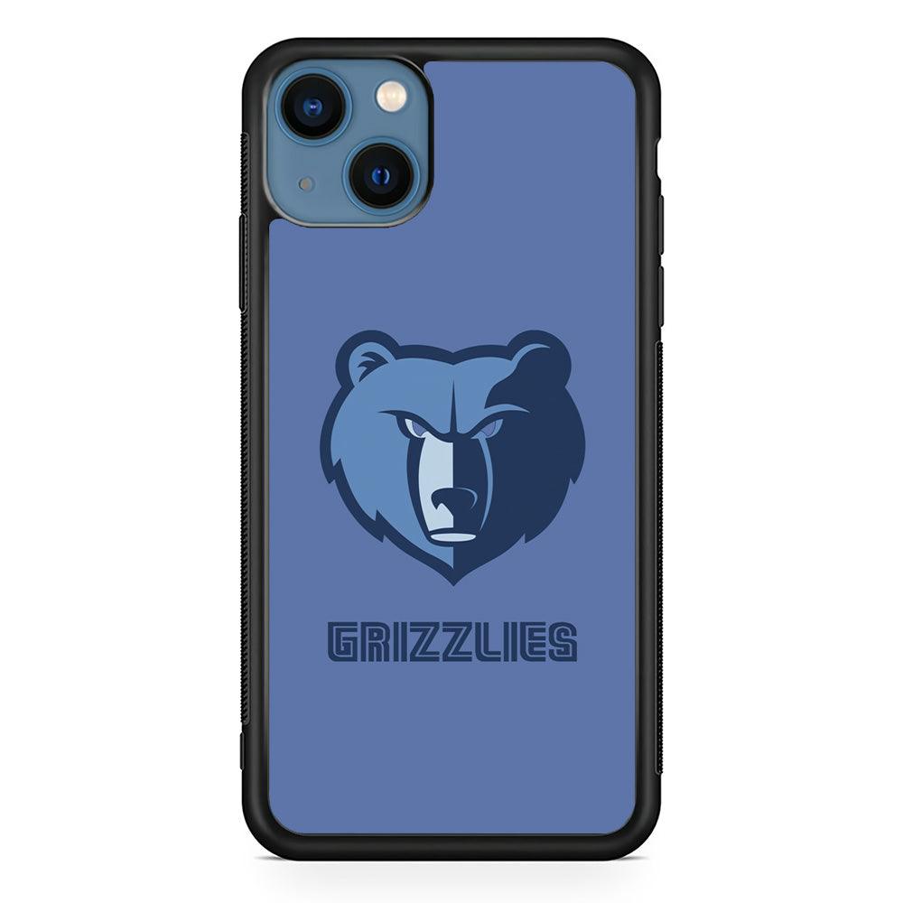 Memphis Grizzlies Bear Gaze iPhone 14 Case-Rubber White (2D Case)-Oxvistore