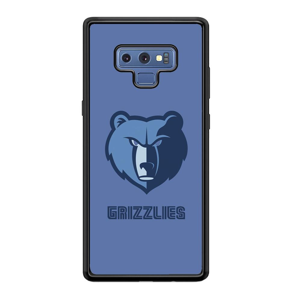 Memphis Grizzlies Bear Gaze Samsung Galaxy Note 9 Case-Rubber Black (2D Case)-Oxvistore