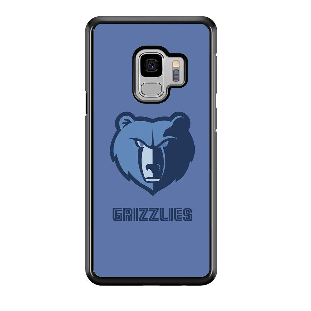 Memphis Grizzlies Bear Gaze Samsung Galaxy S9 Case-Rubber Black (2D Case)-Oxvistore