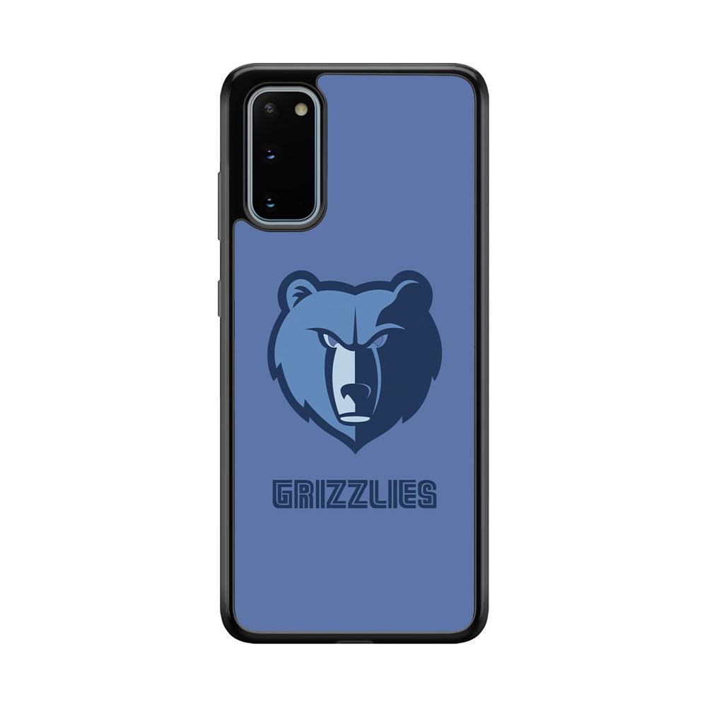 Memphis Grizzlies Bear Gaze Samsung Galaxy S20 Case-Rubber Black (2D Case)-Oxvistore