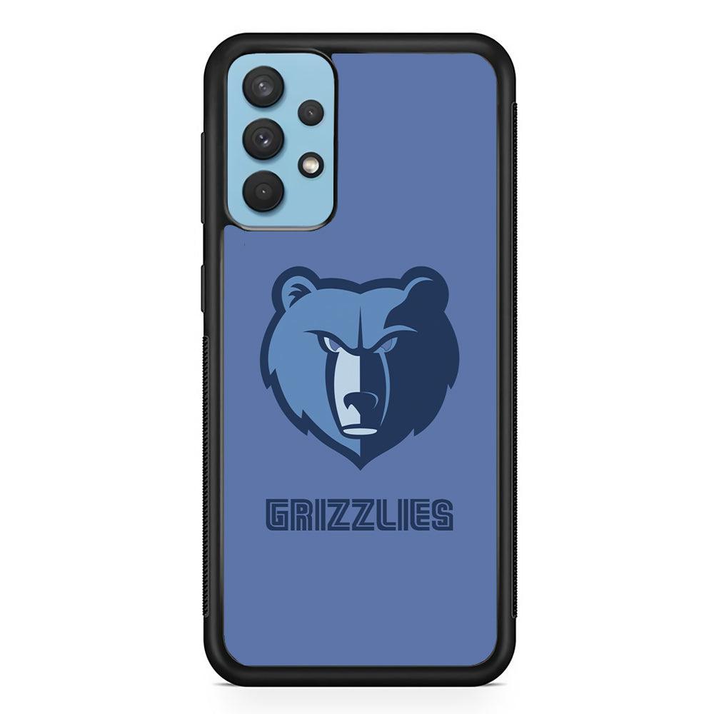 Memphis Grizzlies Bear Gaze Samsung Galaxy A32 Case-Rubber Black (2D Case)-Oxvistore