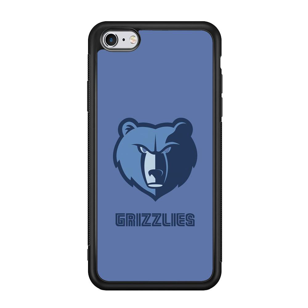 Memphis Grizzlies Bear Gaze iPhone 6 Plus | 6s Plus Case-Rubber Black (2D Case)-Oxvistore