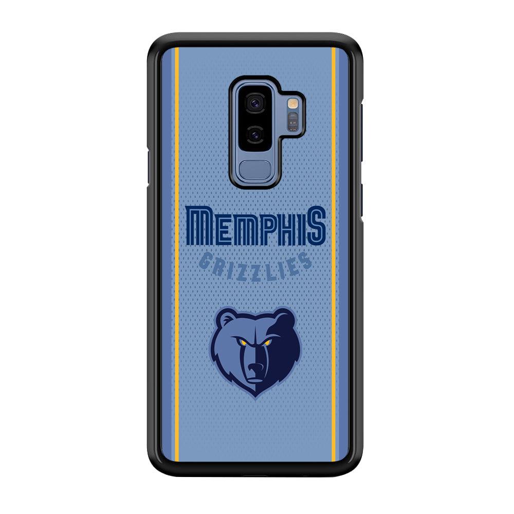 Memphis Grizzlies Light Blue Jersey Samsung Galaxy S9 Plus Case-Rubber Black (2D Case)-Oxvistore