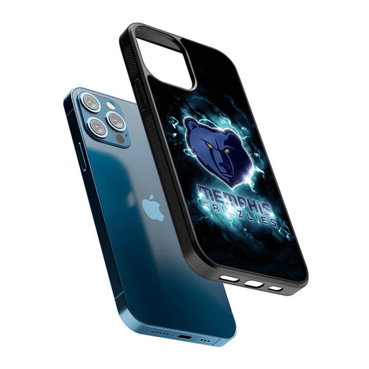 Memphis Grizzlies Lightning 2D Rubber Phone Case-Oxvistore