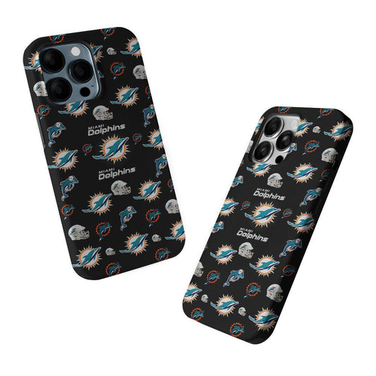 Miami Dolphins Pattern 2 in 1 Tough Phone Case-Oxvistore