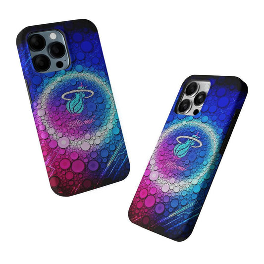 Miami Heat Bubble 2 in 1 Tough Phone Case-Oxvistore