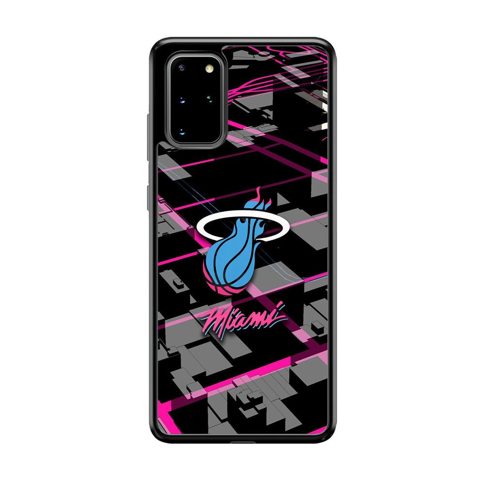 Miami Heat Light of Town Samsung Galaxy S20 Plus Case-Rubber Black (2D Case)-Oxvistore