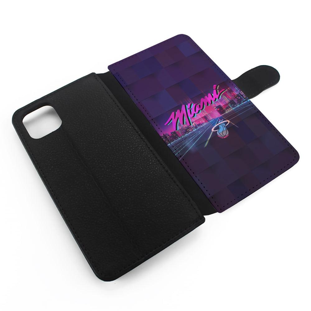 Miami Heat Logo Flip Wallet Phone Case-Oxvistore