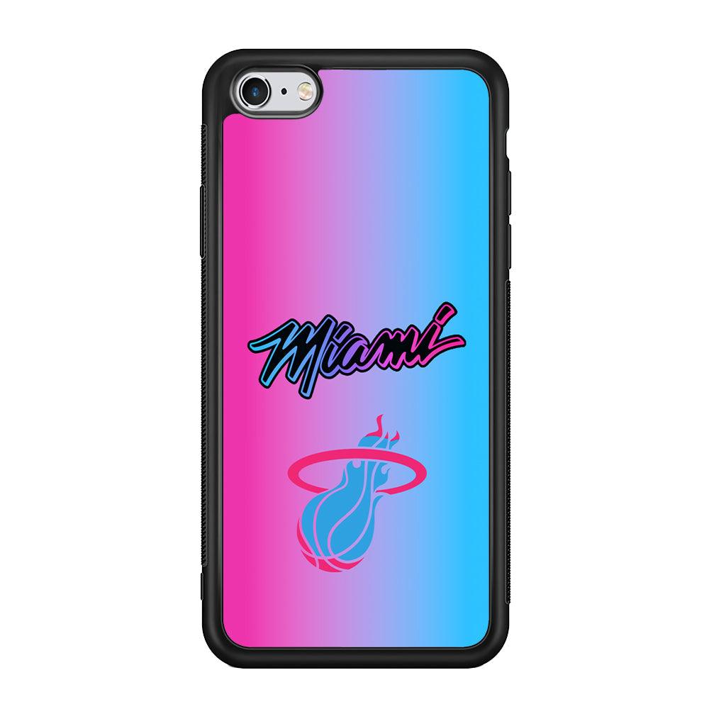 Miami Heat Rainbow Light Jersey iPhone 6 Plus | 6s Plus Case-Rubber Black (2D Case)-Oxvistore