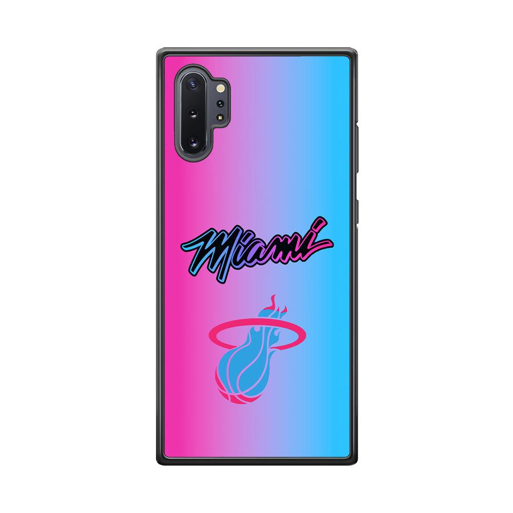 Miami Heat Rainbow Light Jersey Samsung Galaxy Note 10 Plus Case-Rubber Black (2D Case)-Oxvistore