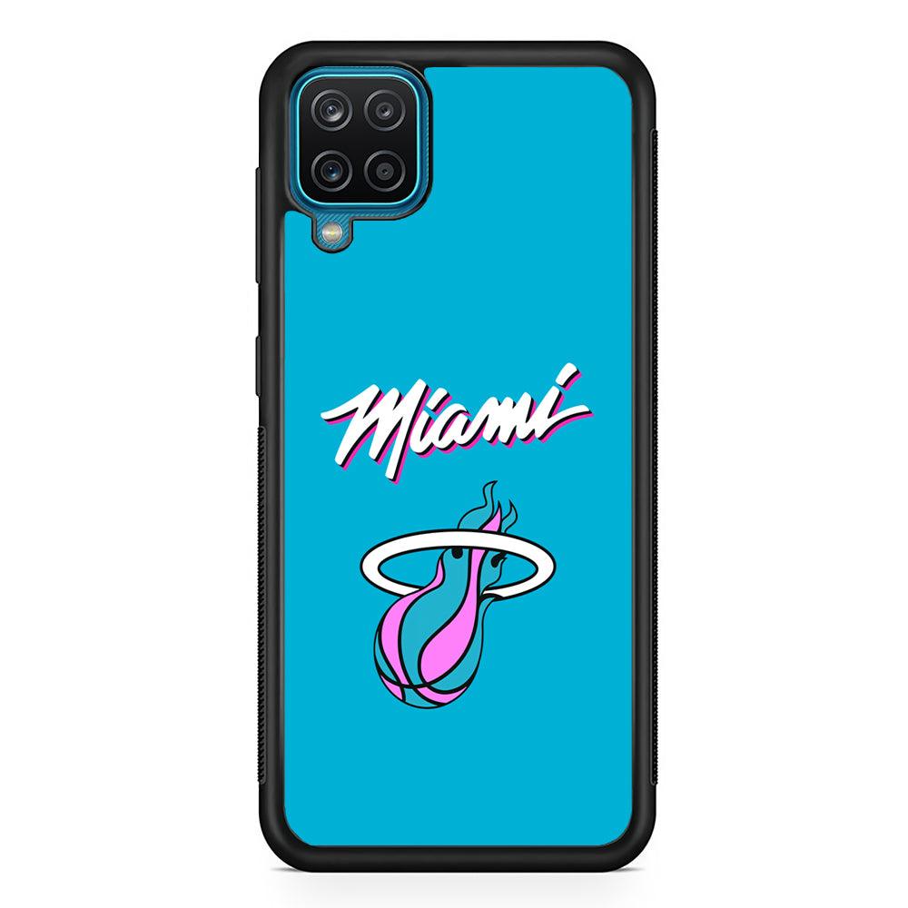 Miami Heat Up and Down for Struggle Samsung Galaxy A12 Case-Rubber Black (2D Case)-Oxvistore