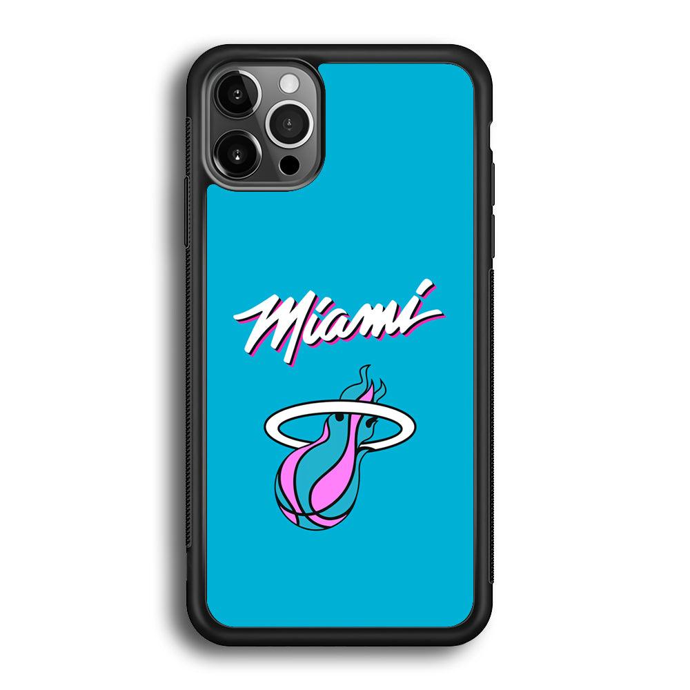 Miami Heat Up and Down for Struggle iPhone 12 Pro Max Case-Rubber Black (2D Case)-Oxvistore
